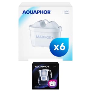 Pack de 6 cartuchos de recambio para jarra con filtro Aquapor