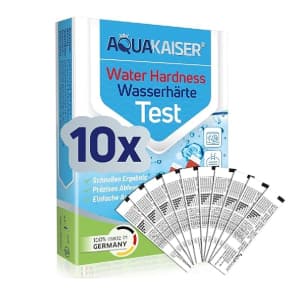 Kit de tiras reactivas para medir la dureza del agua de la marca Aquakaiser con 10 recambios